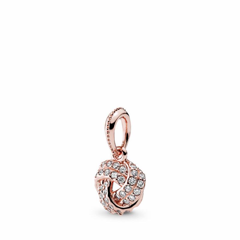 Pandora Rose™ Sparkling Love Knot Pendant NZ Sale (762835-IMD)